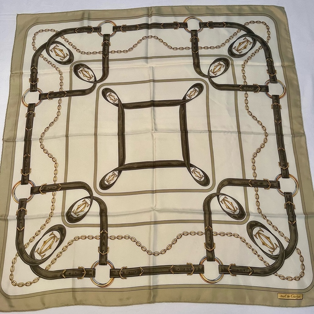 must de Cartier Trinity Belt Logo Scarf